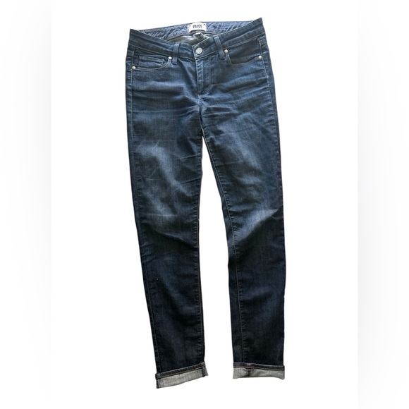 PAIGE Jeans Skyline Skinny Dark Wash size 27 - Mid Rise - Picture 3 of 5